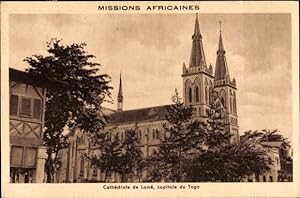 Ansichtskarte / Postkarte Lome Togo, Cathédrale, Procure des Missions Africaines