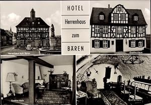 Bild des Verkufers fr Ansichtskarte / Postkarte Holzappel Rheinland Pfalz, Hotel Herrenhaus Zum Bren, Goethe Haus Keller Halle - Inh. Frau Optekamp zum Verkauf von akpool GmbH