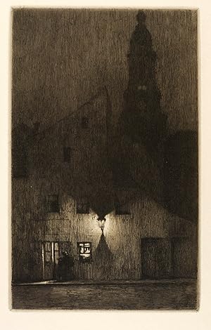 Imagen del vendedor de Dresden. Johannstadt. - Gntzplatz. Walter Zeising. Laterne am Gntzplatz a la venta por GALERIE HIMMEL