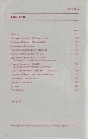 Journal of the British Astronomical Association, Vol.89 No.4, June 1979