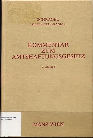 Seller image for Kommentar zum Amtshaftungsgesetz (AHG) for sale by avelibro OHG