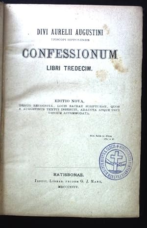 Immagine del venditore per Confessionum Libri Tredecim; venduto da books4less (Versandantiquariat Petra Gros GmbH & Co. KG)