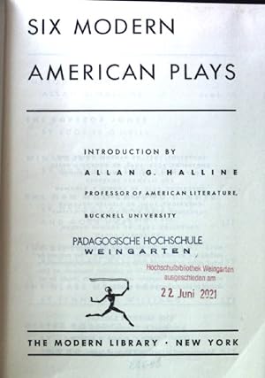 Immagine del venditore per Six modern American Plays; venduto da books4less (Versandantiquariat Petra Gros GmbH & Co. KG)