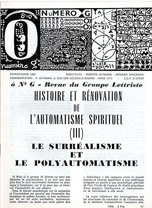 Ô. REVUE DU GROUPE LETTRISTE. Numéro G. Février-Mars 1966. Directeurs : Roberto Altmann et Jacque...