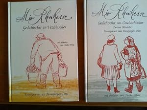 Bild des Verkufers fr 1) Mir Rhoihesse. Gedichtscher un Verzhlsches. 2) Mir Rhoihesse. Gedichtscher un Vezhlsches. Zweites Bndsche. Zusammen 2 Bcher. Erausgewwe von Hansjrgen Doss, mit Bildscher von Charles White. zum Verkauf von Buch-Galerie Silvia Umla