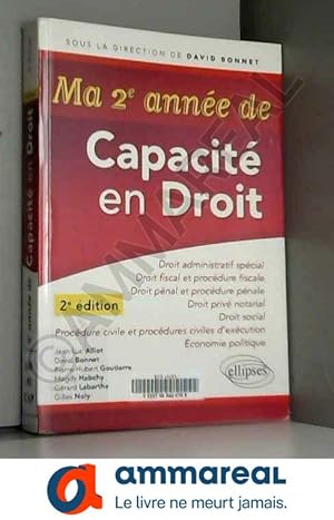 Seller image for Ma 2e Anne de Capacit en Droit Administratif Spcial Fiscal Notarial Pnal Social for sale by Ammareal