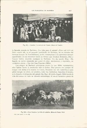Seller image for LAMINA 26977: Un entierro en Ormans, por Courbet y La feria de caballos, por Rosa Bonheur for sale by EL BOLETIN