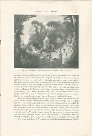 Bild des Verkufers fr LAMINA 26913: El jardin de Saint Cloud, por Watteau zum Verkauf von EL BOLETIN