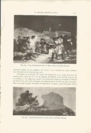 Seller image for LAMINA 26941: Fusilamientos del 3 de mayo y Decoracion de su casa, por Goya for sale by EL BOLETIN