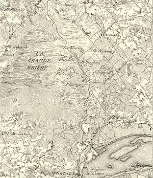 SAINT LYPHARD AND LA GRANDE BRIERE,France,1800s Antique Map