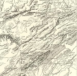 THE JURA,Saone Basin,France,1800s Antique Map