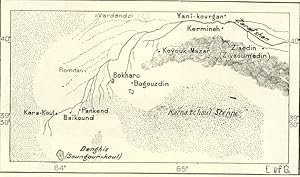 OASIS OF BOKHARA ,Asiatic Russian 1800s Antique Map