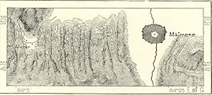 THE MA?MENE VALLEY ,Asiatic Russian 1800s Antique Map