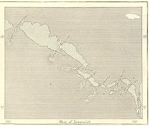 OLD STRAITS IN CENTRAL AMERICA, 1800s Antique Map
