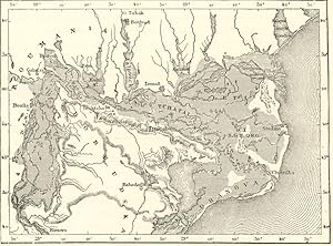 DOBRUDJA AND DELTA OF THE DANUBE,Bulgaria,1800s Antique Map