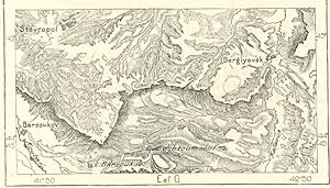 STAVROPOL,Asiatic Russian 1800s Antique Map