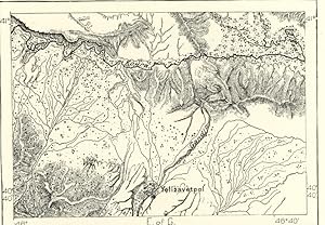 YELIZAVETPOL AND VICINITY,Asiatic Russian 1800s Antique Map