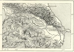 Imagen del vendedor de HIGHWAYS IN CAUCASIA,Asiatic Russian 1800s Antique Map a la venta por Artisans-lane Maps & Prints