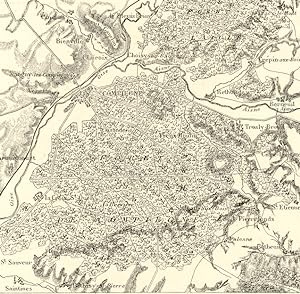 COMPIEGNE,Aisne,France,1800s Antique Map