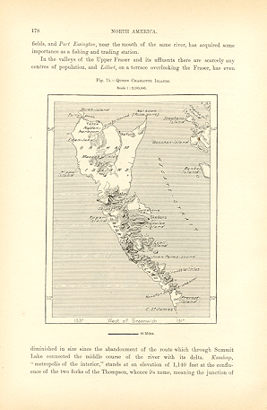 Seller image for QUEEN CHARLOTTE ISLANDS ,BRITISH COLUMBIA,CANADA for sale by Artisans-lane Maps & Prints