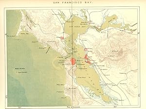 SAN FRANCISCO BAY,1893 Historical Map