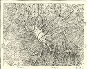 MOUNT ARARAT,Russian Armenia,Asiatic Russian 1800s Antique Map