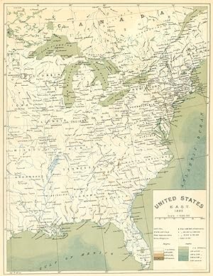 EASTERN UNITED STATES,1893 Historical Map