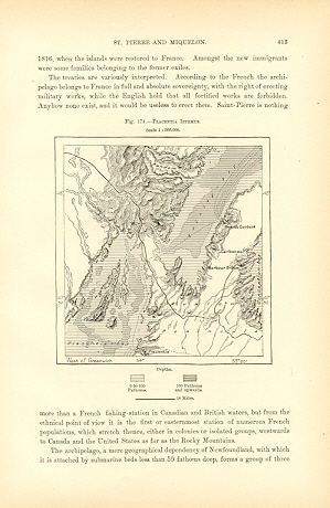PLACENTIA ISTHMUS,NEWFOUNDLAND,CANADA ,1800s Antique Map