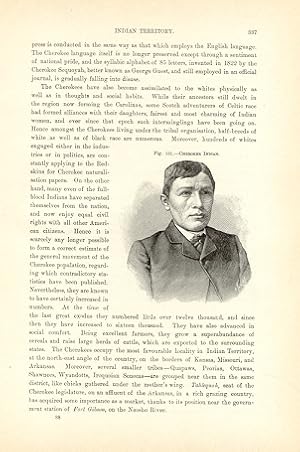 CHEROKEE INDIAN,Portrait,1893 Historical Print