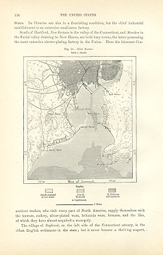 NEW HAVEN,CONNECTICUT,1893 1800s Antique Map