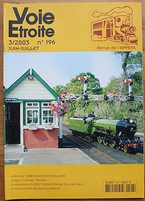 Voie étroite - Numéro 196 - 3/2003 de juin-juillet 2003