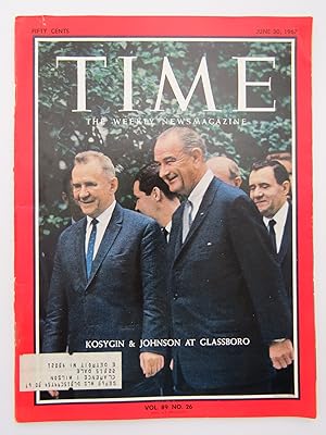 TIME MAGAZINE JUNE 30, 1967 (KOSYGIN & JOHNSON AT GLASSBORO COVER) by ...