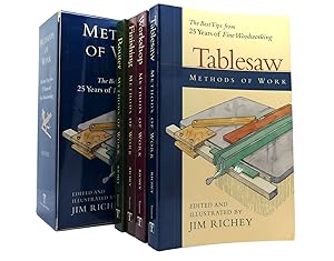 Imagen del vendedor de METHODS OF WORK The Best Tips from 25 Years of Fine Woodworking Four Volume Slipcased Set: Tablesaw, Workshop, Finishing, Router a la venta por Rare Book Cellar