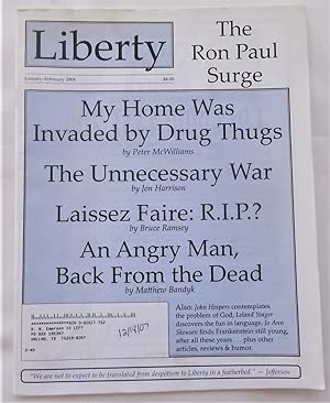 Bild des Verkufers fr Liberty Vol. 22 No. 1 (January-February 2008) (Libertarian Magazine) zum Verkauf von Bloomsbury Books