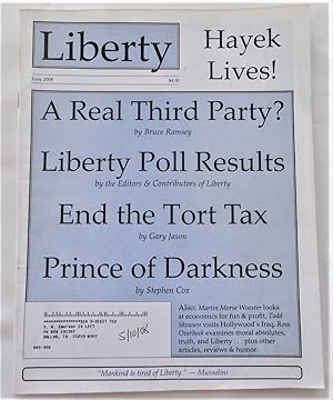 Bild des Verkufers fr Liberty Vol. 22 No. 5 (June 2008) (Libertarian Magazine) zum Verkauf von Bloomsbury Books
