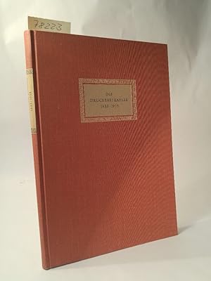 Seller image for Die Druckerei Kayser 1833-1958. Versuch einer Chronik for sale by ANTIQUARIAT Franke BRUDDENBOOKS