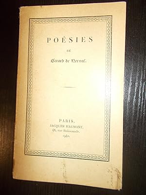 Seller image for Posies de Grard de Nerval,dition typographique for sale by Bibliofolie