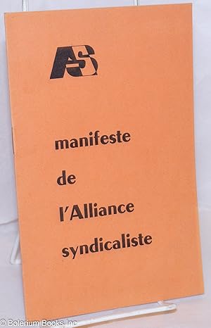 Manifeste de l'Alliance Syndicaliste