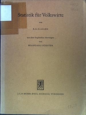 Seller image for Statistik fr Volkswirte for sale by books4less (Versandantiquariat Petra Gros GmbH & Co. KG)