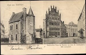 Bild des Verkufers fr Ansichtskarte / Postkarte Xanten am Niederrhein, Pesthaus vor der Stadtmauer 1591, Gotisches Haus am Markt zum Verkauf von akpool GmbH