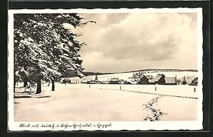 Bild des Verkufers fr Ansichtskarte Deutsch- u. Bm. Einsiedel i. Erzgeb., Blick auf den Ort im Winter zum Verkauf von Bartko-Reher