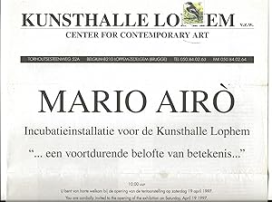 Seller image for Mario Airo - Kunsthalle Lophem 1997 for sale by The land of Nod - art & books