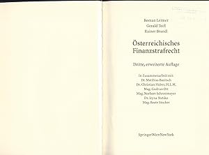 Seller image for sterreichisches Finanzstrafrecht for sale by avelibro OHG