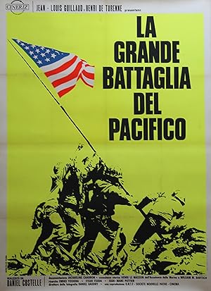 "LA BATAILLE DU PACIFIQUE" Documentaire TV réalisé par Daniel COSTELLE en 1970 / Affiche original...