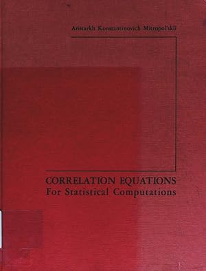 Seller image for Correlation equations. for statistical computations. for sale by Antiquariat Bookfarm