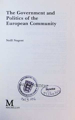 Bild des Verkufers fr The government and politics of the European Community. zum Verkauf von Antiquariat Bookfarm