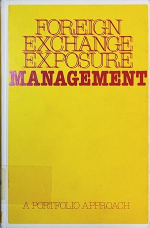 Bild des Verkufers fr Foreign exchange exposure management. a portfolio approach. zum Verkauf von Antiquariat Bookfarm