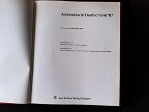 Bild des Verkufers fr Architektur in Deutschland '87: Deutscher Architekturpreis 1987. Deutscher Architekturpreis 1987 zum Verkauf von Antiquariat Bookfarm