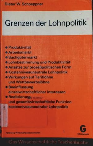 Seller image for Grenzen der Lohnpolitik. for sale by Antiquariat Bookfarm