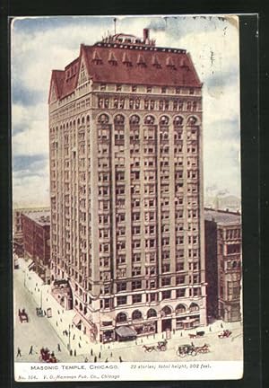 Seller image for Postcard Chicago, IL, Masonic Temple, Freimaurertempel for sale by Bartko-Reher